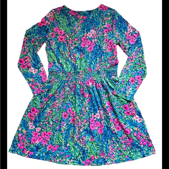 Lilly Pulitzer Girls Mylah Mini Dress Smocked Printed Cotton XL 12-14 YRS - Picture 4 of 9